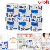 6 Rolls, Toilet Paper Tissue Cleaning Paper